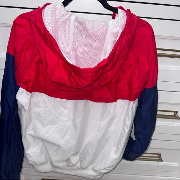 Nike Mens Sportswear Windbreaker Jacket Loose Fit Medium red white and blue - Picture 8 of 8